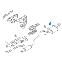 OEM 2004 Nissan Sentra Mounting-Exhaust, Rubber Diagram - 20651-4M410