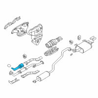 OEM 2001 Nissan Sentra INSULATOR-Heat, Exhaust Tube Front Upper Diagram - 20515-4Z200