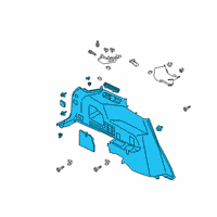 OEM 2022 Ford Explorer Quarter Trim Panel Diagram - LB5Z-7831013-EA