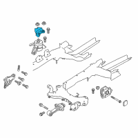 OEM 2018 Hyundai Sonata Engine Mounting Support Bracket Diagram - 21825-C1000