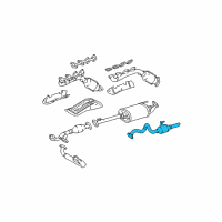 OEM 2004 Toyota 4Runner Muffler & Tail Pipe Diagram - 17430-50220