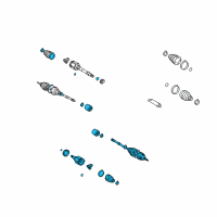OEM Toyota Highlander Axle Assembly Diagram - 43420-48100