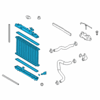 OEM 2014 Lexus ES300h Radiator Assembly Diagram - 16400-36260