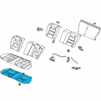 OEM 1999 Honda Accord Pad & Frame, Rear Seat Cushion Diagram - 82132-S82-A01