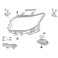 OEM 2021 Lexus ES300h Screw Diagram - 90075-02056