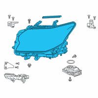 OEM 2021 Lexus GX460 Headlamp Unit With Gas Diagram - 81145-60Q00