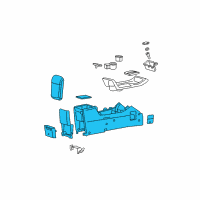 OEM Ford Escape Console Assembly Diagram - 5L8Z-78045A36-AAB