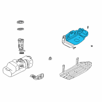 OEM 2001 Dodge Durango Strap-Fuel Tank Diagram - 52102140AD