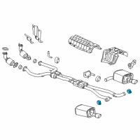 OEM Chevrolet SS Rear Muffler Clamp Diagram - 92244833