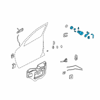 OEM Chevrolet Monte Carlo Lock Cylinder Assembly Diagram - 19207989