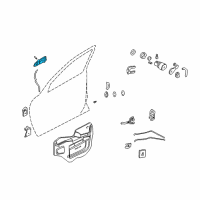 OEM 2004 Chevrolet Impala Handle Asm-Front Side Door Outside (RH) (W/O Key Hole) Diagram - 10333069