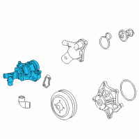 OEM Cadillac XLR Engine Coolant Outlet Diagram - 12583849