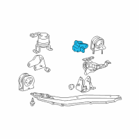 OEM 2004 Toyota RAV4 Rear Mount Bracket Diagram - 12321-28040