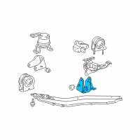 OEM 2004 Toyota RAV4 Side Mount Bracket Diagram - 12325-28040