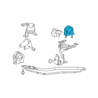 OEM 2002 Toyota RAV4 Rear Mount Diagram - 12371-28031