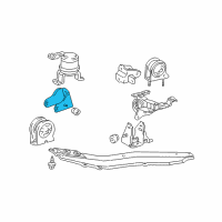 OEM 2005 Toyota RAV4 Front Mount Bracket Diagram - 12311-28200