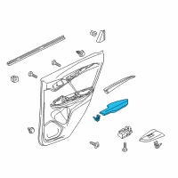 OEM Honda Fit Armrest, Right Rear Door Lining (Deep Black) Diagram - 83702-T5A-A01ZA