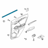 OEM 2018 Honda Fit Weatherstrip, R. RR. Door (Inner) Diagram - 72835-T5A-J01