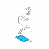 OEM 2008 Lexus RX350 Tray, Battery Diagram - 74431-33011