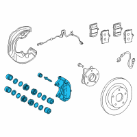 OEM Lexus RC300 Disc Brake Cylinder Assembly, Left Diagram - 47750-30560