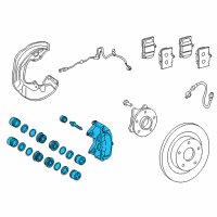 OEM 2017 Lexus RC200t Disc Brake Cylinder Assembly, Left Diagram - 47750-30560
