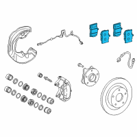 OEM Lexus Front Disc Brake Pad Kit Diagram - 04465-30491