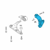 OEM 2019 Honda Ridgeline Knuckle, Left Front Diagram - 51216-T6Z-A01