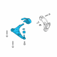 OEM 2021 Honda Ridgeline Lower Arm Complete, Front Diagram - 51360-T6Z-A10