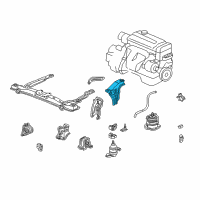 OEM 1998 Honda Accord Bracket, RR. Engine Mounting (AT) Diagram - 50827-S84-A80