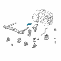 OEM 2002 Honda Accord Stay, RR. Engine Bracket (AT) Diagram - 50828-S84-003