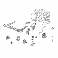 OEM 2004 Honda Odyssey Damper, Transmission Mount Dynamic (AT) Diagram - 50807-S84-A80