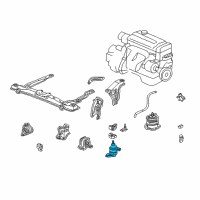 OEM 2002 Honda Accord Rubber, Engine Side Mounting Diagram - 50821-S84-A01