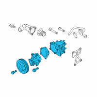 OEM 2011 Hyundai Genesis Coupe Pump Assembly-Coolant Diagram - 25110-2C400