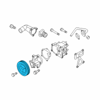 OEM Hyundai Genesis Coupe Pulley-Water Pump Diagram - 25129-2C500