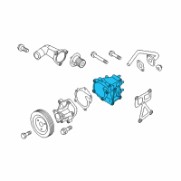 OEM Hyundai Genesis Coupe Cover-Water Pump Diagram - 25125-2C450