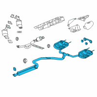 OEM 2016 Buick LaCrosse Muffler & Pipe Diagram - 23416463