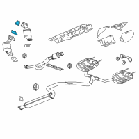 OEM Cadillac CTS Preconverter Gasket Diagram - 20893953