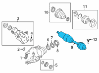 OEM 2022 BMW 330e OUTPUT SHAFT FRONT LEFT Diagram - 31-60-8-682-367