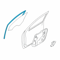 OEM Kia Borrego Run Assembly-Front Door Window Glass Diagram - 825402J000