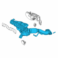 OEM Toyota Yaris Manifold With Converter Diagram - 25051-WB001