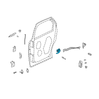 OEM Buick Rendezvous Handle Asm-Rear Side Door Inside Diagram - 10376823