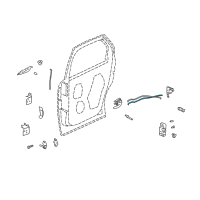 OEM 2005 Buick Rendezvous Rod-Rear Side Door Inside Handle Diagram - 10421562