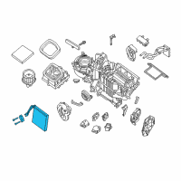 OEM Nissan Frontier EVAPORATOR Assembly Front Diagram - 27280-ZS01A