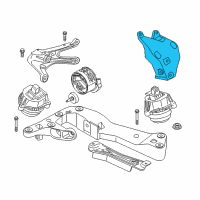 OEM 2022 BMW 530e Engine Mount Bracket Left Diagram - 22-11-6-861-565