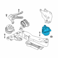 OEM 2022 BMW X4 Engine Mount Left Diagram - 22-11-6-860-495