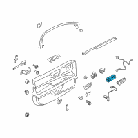 OEM Lincoln Window Switch Diagram - GD9Z-14529-AB