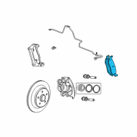 OEM Chrysler Aspen Rear Disc Brake Pad Set Diagram - 68334863AA