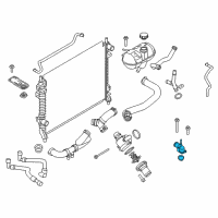 OEM 2015 Ford Mustang Water Outlet Diagram - FR3Z-8592-C