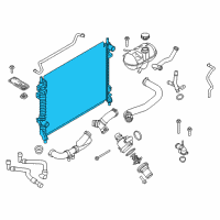 OEM 2022 Ford Mustang Radiator Diagram - FR3Z-8005-G