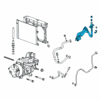 OEM 2017 Cadillac CT6 Rear AC Tube Diagram - 23340441